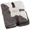 B&M Montana Two Tone Sherpa Throw - Charcoal -Home Discount Store 388866 montana two tone sherpa throw charcoal
