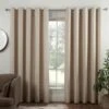 B&M Colorado Hopsack Fully Lined Cream Eyelet Curtains 46 X 72" -Home Discount Store 388895 388896 388897 388898 388899 colorado eyelet curtain cream 1