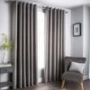 B&M Oxford Grey Black Out Curtains With Eyelets 66 X 90" -Home Discount Store 388918 388919 388920 388921 oxford grey black out curtain with eyelets 3