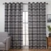 B&M Oakland Traditional Woven Grey Check Curtains 66 X 90" -Home Discount Store 388935 388936 388937 388938 388939 oakland woven check curtain grey 3