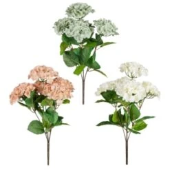 B&M Hydrangea Artificial Flower Bunch - Mink -Home Discount Store 389095 hydrangea bunche group