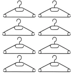 B&M Swivel Hook Hangers 8pk - Black -Home Discount Store 389262 home organisation 8pk swivel hook hangers black 2