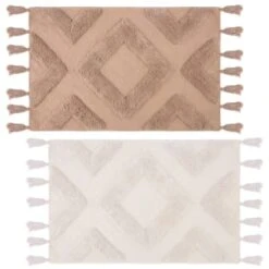 Home Discount Store -Home Discount Store 389628 mink diamond flatweave bathmat main