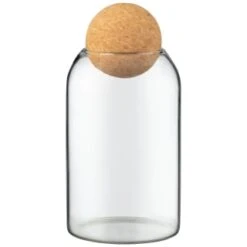 B&M Glass Jar With Cork Lid
