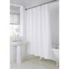B&M Mono Jacquard Shower Curtain - White 1 B&M Mono Jacquard Shower Curtain - White -Home Discount Store 390592 mono jacquard shower curtain white