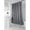 B&M Mono Jacquard Shower Curtain - Grey -Home Discount Store 390593 mono jacquard shower curtain grey