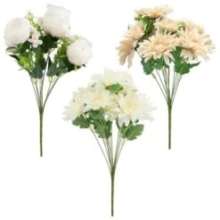 B&M Large Flower Bunch - Cream -Home Discount Store 390731 large bunch group