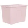 B&M Storage Box With Lid 80L - Dusty Pink -Home Discount Store 391383 dusty pink 80l storage box and lid 3