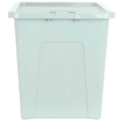 B&M Storage Box With Lid 80L - Sage 10 B&M Storage Box With Lid 80L - Sage -Home Discount Store 391384 sage 80l storage box and lid 2
