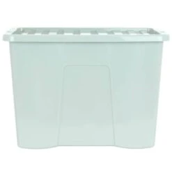 B&M Storage Box With Lid 80L - Sage 9 B&M Storage Box With Lid 80L - Sage -Home Discount Store 391384 sage 80l storage box and lid
