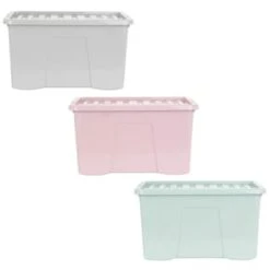 B&M Storage Box With Lid 60L - Sage 11 B&M Storage Box With Lid 60L - Sage -Home Discount Store 391387 391388 391389 60l storage box group 2