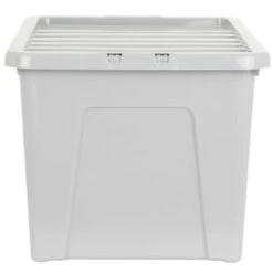 B&M Storage Box With Lid 60L - Grey -Home Discount Store 391387 grey 60l storage box