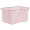 B&M Storage Box With Lid 60L - Dusty Pink 2 B&M Storage Box With Lid 60L - Dusty Pink -Home Discount Store 391389 dusty pink 60l storage box 3