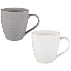 Jumbo Dot Embossed Mug - White -Home Discount Store 392128 jumbo dot embossed mug main