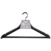 B&M Matt Black Wooden Hangers 4pk -Home Discount Store 392148 4pk matte black wooden hangers
