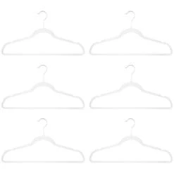 B&M Adult Clear Plastic Hanger 6pk -Home Discount Store 392151 6pk clear plastic hangers 2