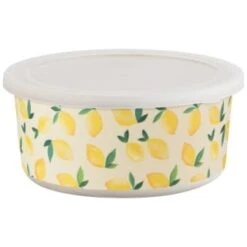 B&M Round Tubs 2pk - Lemons -Home Discount Store 392928 2pk reuse and repurpose round tubs lemon 4