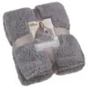 Home Essentials Teddy TV Blanket - Charcoal -Home Discount Store 393425 home essentials teddy tv blanket charcoal 5