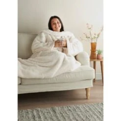 Home Essentials Teddy TV Blanket - Cream 11 Home Essentials Teddy TV Blanket - Cream -Home Discount Store 393427 home essentials teddy tv blanket cream