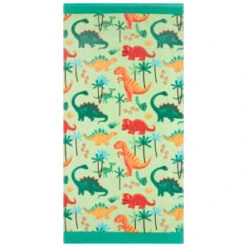 B&M Children's Beach Towel - Green Dinosaur