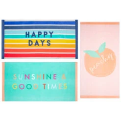 B&M Adult's Beach Towel - Sunshine & Good Times -Home Discount Store 393919 adult slogan beach towel group 2