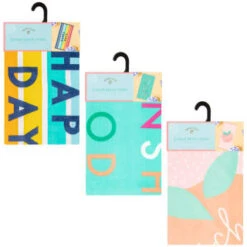 B&M Adult's Beach Towel - Sunshine & Good Times -Home Discount Store 393919 adult slogan beach towel group