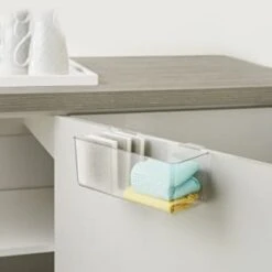 B&M Overdoor Caddy With Hanging Hooks -Home Discount Store 393933 overdoor drawer clear caddy with hanging hooks