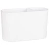 Simply Everyday Matte White Toothbrush Holder -Home Discount Store 394003 mate toothbrush holder white