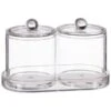 Simply Everyday Canister Set 3pc -Home Discount Store 394037 clear canister set 3peice