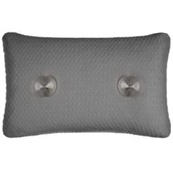 Simply Everyday Waffle Bath Pillow - Grey -Home Discount Store 394038 waffle bath pillow grey 3