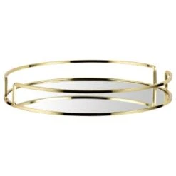 B&M Mirrored Gold Tray
