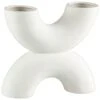 B&M Sculptural Ornament -Home Discount Store 394364 stone double candle holder white