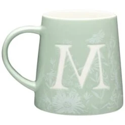 B&M Floral Alphabet Mug (Assorted) -Home Discount Store 394397 floral alphabet mug green m
