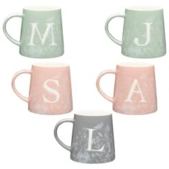 B&M Floral Alphabet Mug (Assorted) -Home Discount Store 394397 floral alphabet mug group