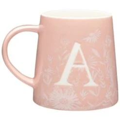 B&M Floral Alphabet Mug (Assorted) -Home Discount Store 394397 floral alphabet mug pink a