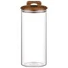 B&M Large Glass Jar With Acacia Wood Lid -Home Discount Store 394438 large glass canister with acacia wood 2