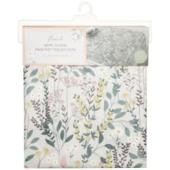 B&M Floral Wipe Clean Printed Tablecloth 132 X 178cm -Home Discount Store 394453 floral wipe clean printed tablecloth 2