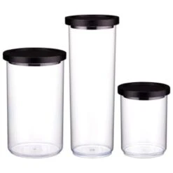 B&M Canister With Airtight Wooden Lid 1.7L -Home Discount Store 394622 394623 394624 1 7l canister with black lid group 1
