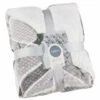 B&M Simply Geo Waffle Throw - Grey -Home Discount Store 394917 simply geo waffle throw grey