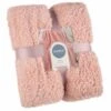 B&M Simply Two Tone Teddy Throw - Blush -Home Discount Store 394927 simply plain teddy throw blush