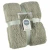 B&M Simply Two Tone Teddy Throw - Sage -Home Discount Store 394928 simply plain teddy throw sage 4