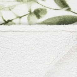 Winston Green Leaf Sherpa Throw 10 Winston Green Leaf Sherpa Throw -Home Discount Store 394948 winston leaf sherpa throw green 3