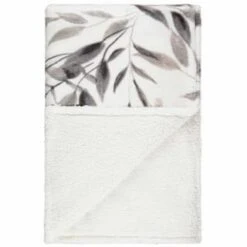 Winston Mono Leaf Sherpa Throw -Home Discount Store 394976 winston leaf sherpa throw mono 3