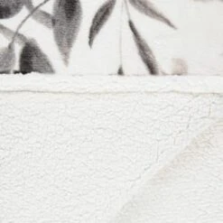 Winston Mono Leaf Sherpa Throw -Home Discount Store 394976 winston leaf sherpa throw mono 4