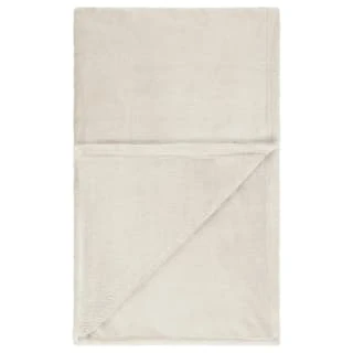 Large Cream Fleece Throw 4 Large Cream Fleece Throw - Image 2