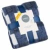 Simply Navy & Gingham Polar Fleece Throw 2pk -Home Discount Store 395029 simply super soft throws 2pk navy gingham
