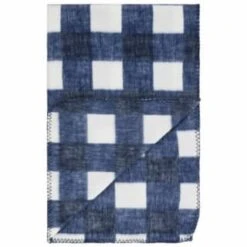 Simply Navy & Gingham Polar Fleece Throw 2pk -Home Discount Store 395029 simply super soft throws 2pk navy gingham 3