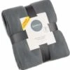 Simply Light Grey & Dark Grey Polar Fleece Throw 2pk -Home Discount Store 395032 simply super soft throws 2pk light grey dark grey