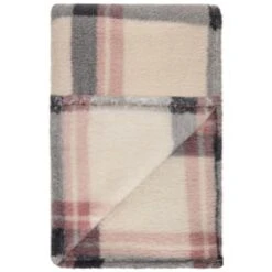 Simply Blush Check Sherpa Throw 6 Simply Blush Check Sherpa Throw -Home Discount Store 395364 stripe ocean tide cushion 3