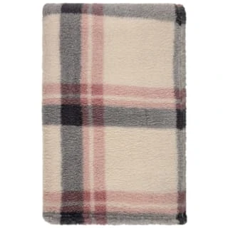 Simply Blush Check Sherpa Throw 5 Simply Blush Check Sherpa Throw - Image 3